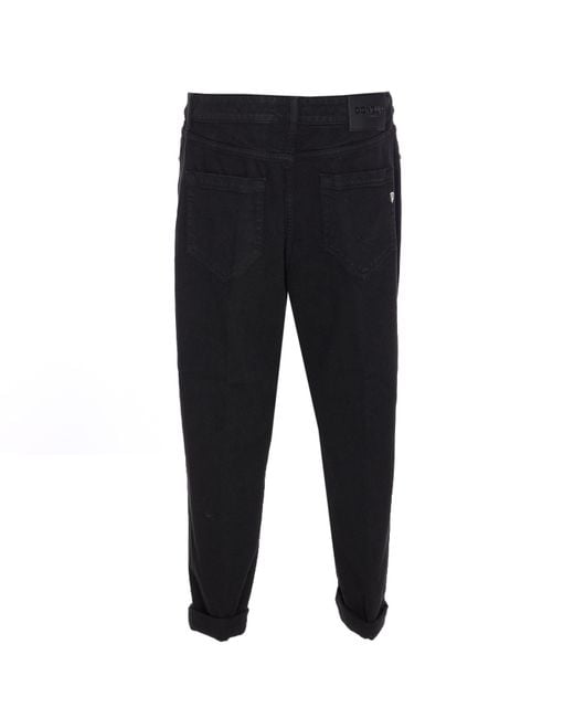 Dondup Black Koons Buttoned Jeans