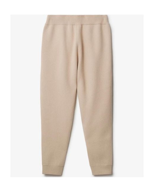 Burberry Natural Cashmere Drawstring Sweatpants for men