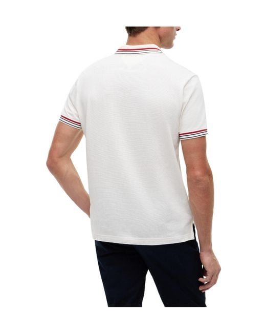 Tommy Hilfiger White Short Sleeve Polo Shirt for men