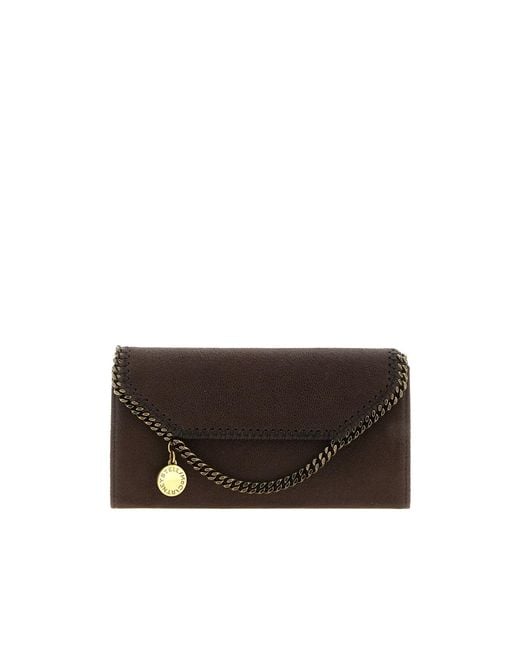 Stella McCartney Black 'Continental Falabella' Wallet On Chain