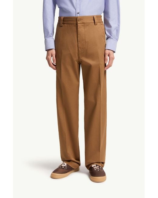 Moncler Natural Tailored Cotton Pants for men