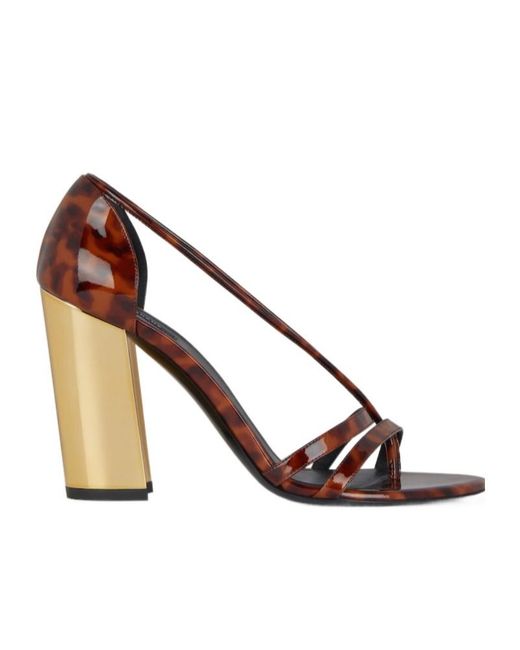 Givenchy Brown Block Heeled Sandals