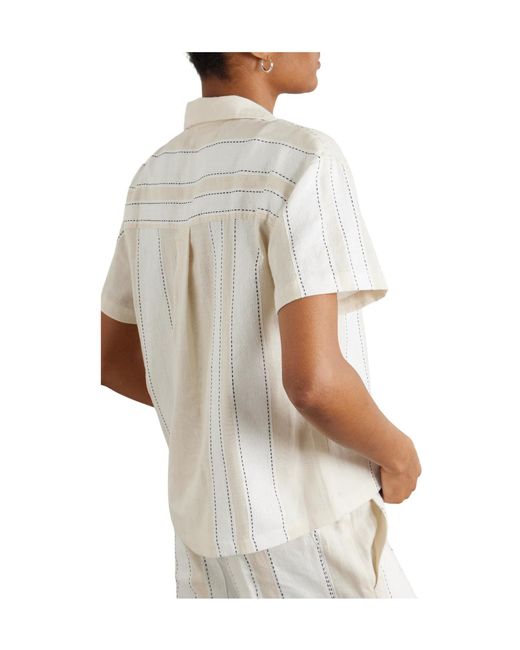 Lemlem White Striped Cotton-Blend Shirt