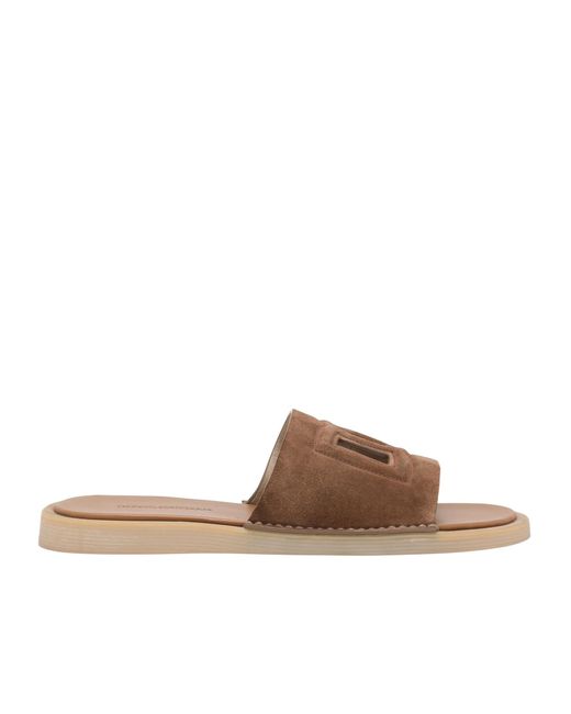 Dolce & Gabbana Brown Suede Slides for men
