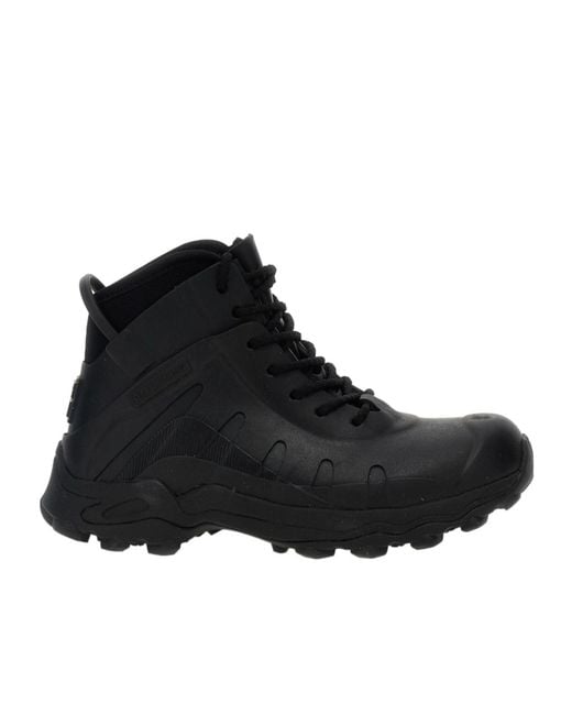 Givenchy Black Bogs Lace-Up Ankle Boots for men