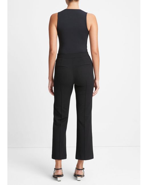 Vince Black Mid-Rise Flared Trousers