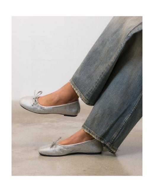 Balenciaga Gray Leopold Ballerina Flats