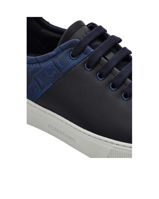Ferragamo Blue Low Cut Sneaker for men