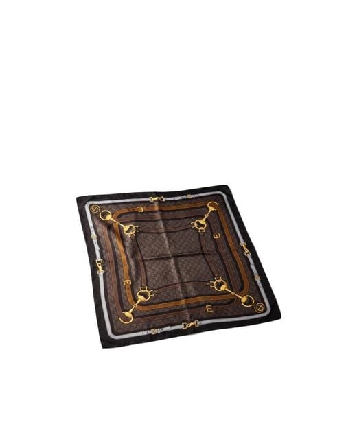 Gucci Brown Printed Gg Jacquard Ribbon