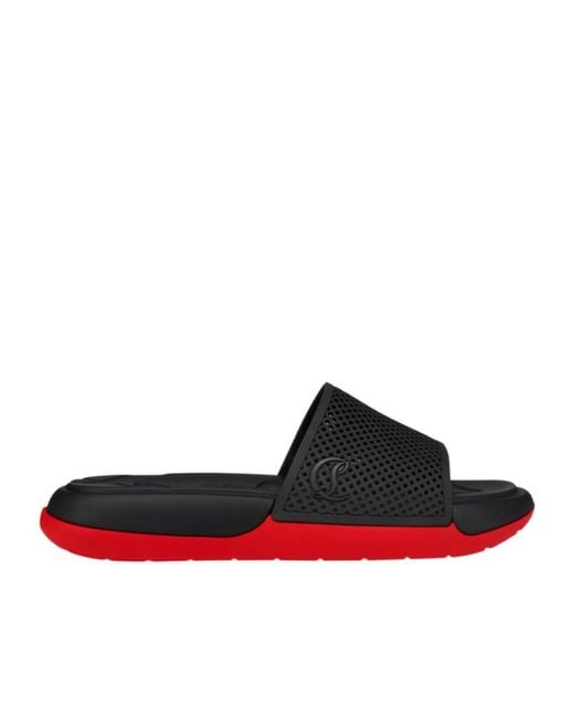 Christian Louboutin Red Easy Breezy Slippers for men