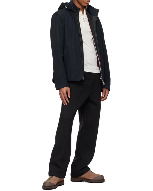 Moncler Black Logo Patch Cotton Neoprene Sweatpants for men
