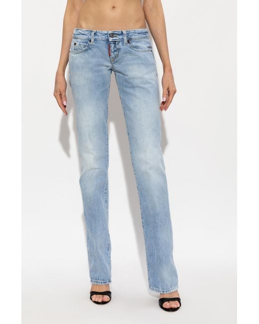 DSquared² Blue Venus Straight-Leg Jeans