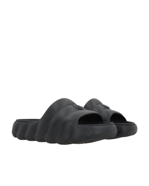 Moncler Black Lilo Quilted Slides