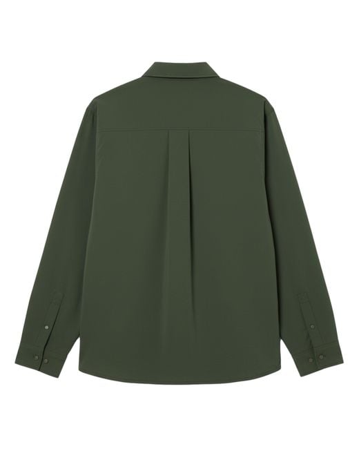 Lacoste Green Quilted Water-Repellent Overshirt for men