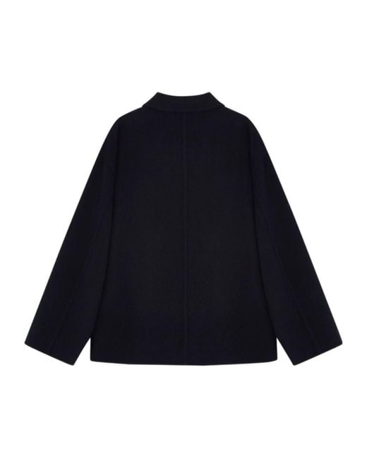 Jil Sander Blue Single-Breasted Coat for men
