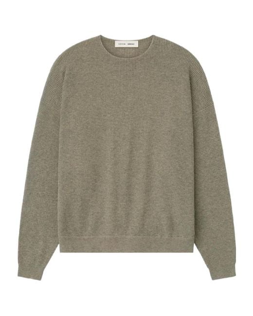 Fear Of God Gray Holiday Waffle Crewneck 90S Sweater for men
