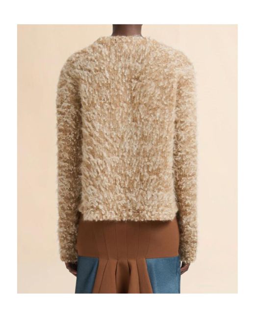 Marni Natural Bouclé Crewneck Jumper