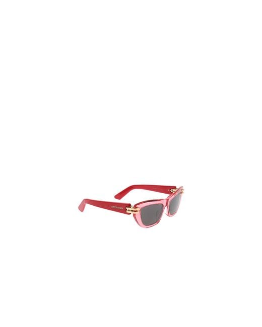 Dior Pink Eyewear Butterfly Frame Sunglasses