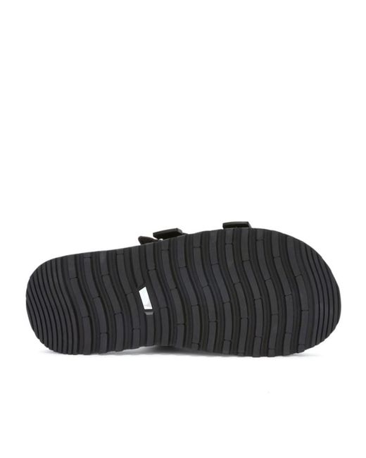 Palm Angels Black X Suicoke Moto-P Logo Printed Slides for men