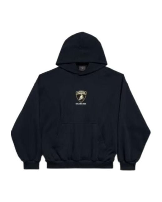 Balenciaga Blue I Automobili Lamborghini Hoodie Fit for men