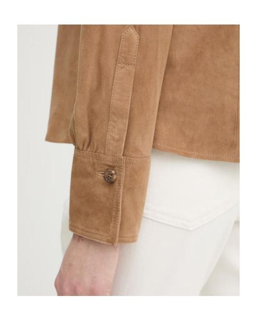 Marella Natural Long-Sleeve Shirt Jacket