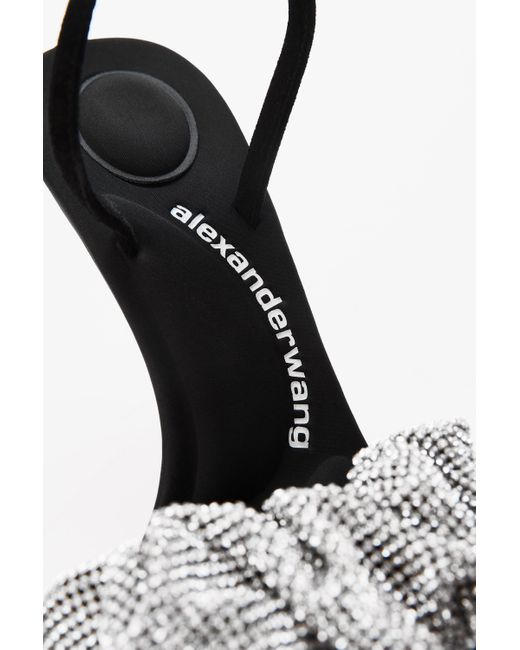 Alexander Wang Metallic Ruched Strap Slingback Sandals