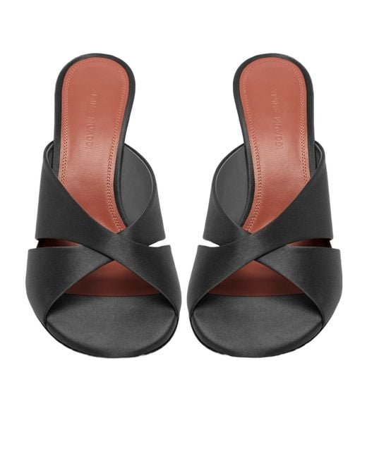 AMINA MUADDI Brown Salma 95 High-Heeled Sandals