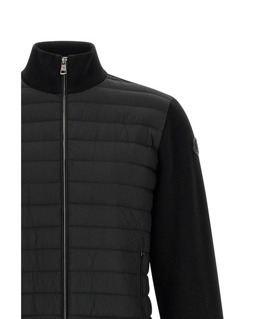 Moncler Black Quilted Zipped Jacket for men