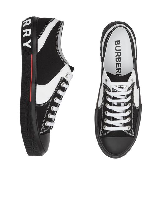 Burberry Black Canvas Low-Top Sneakers for men