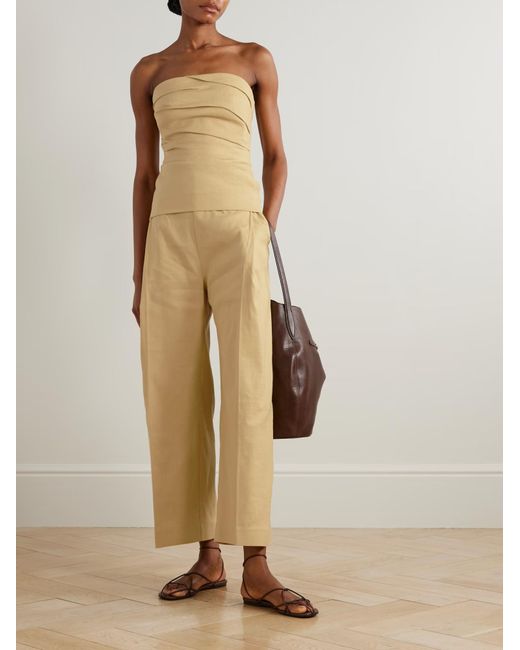 TOVE Natural Ornella Wide-Leg Pants