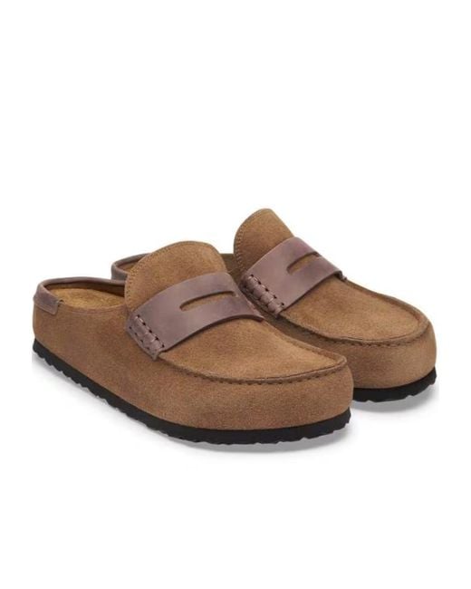 Birkenstock Brown Naples Wrapped Mixed Leather for men