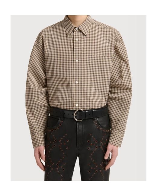 Marni Natural Shirt With Micro-Check for men