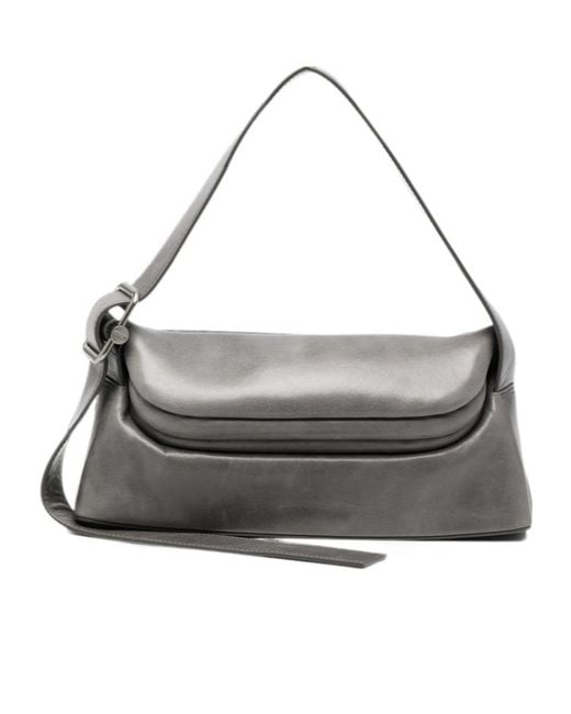 OSOI Gray Flap-Over Shoulder Bag