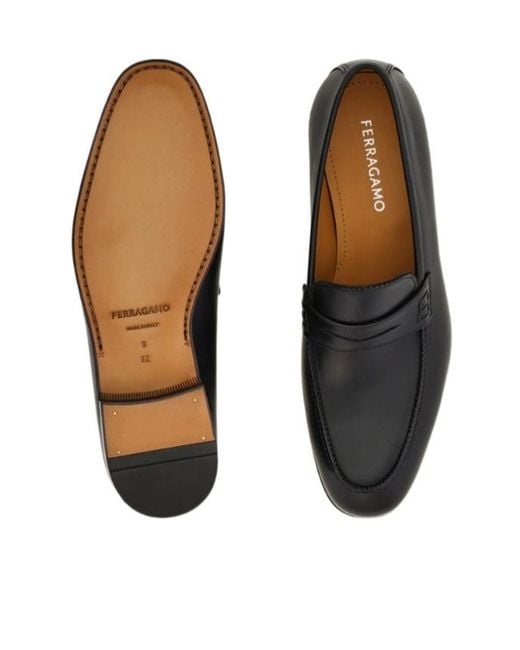 Ferragamo Black Penny Loafer for men
