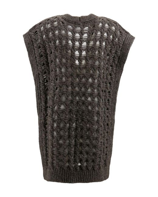 Herno Black Sleeveless Cardigan