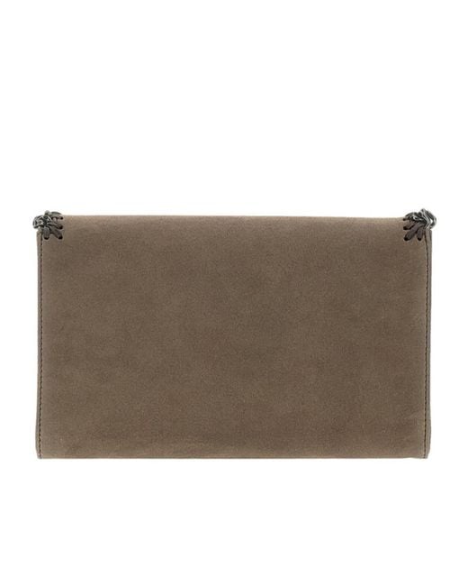 Stella McCartney Brown Falabella Charm Detail Shoulder Bag