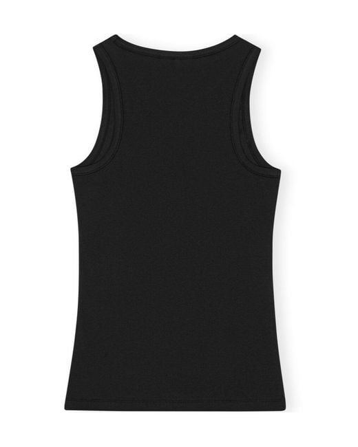 Ganni Black Tank Top