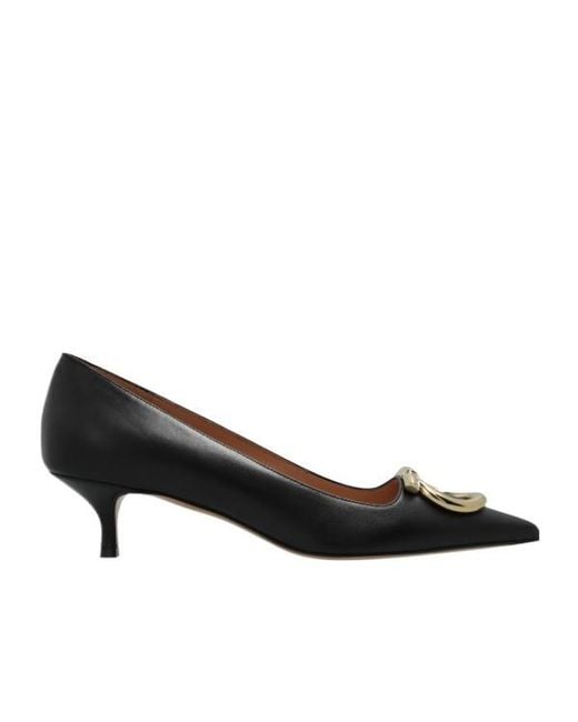 Ferragamo Black 40Mm Gancini Pointed-Toe Pumps