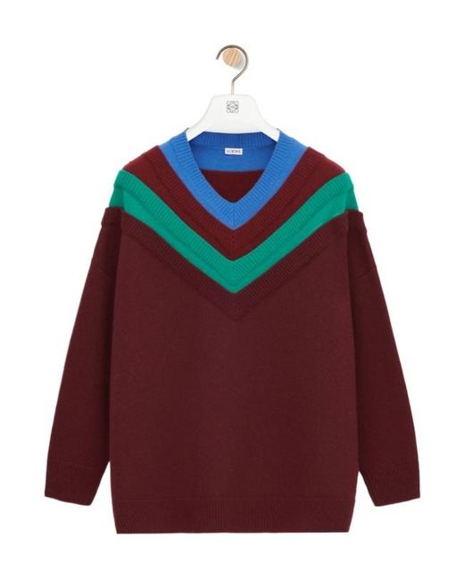 Loewe Layered Effect V-Neck Jumper