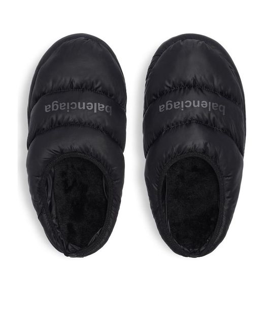 Balenciaga Black Alaska Slippers for men