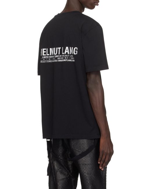 Helmut Lang Black New York Seatbelt T-Shirt for men