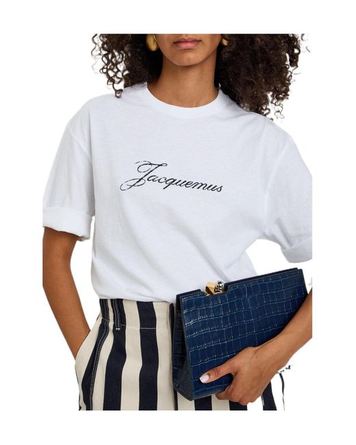 Jacquemus White Cotton-Linen T-Shirt