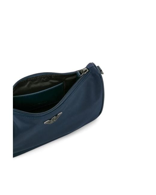 Emporio Armani Blue Zippered Shoulder Bag for men