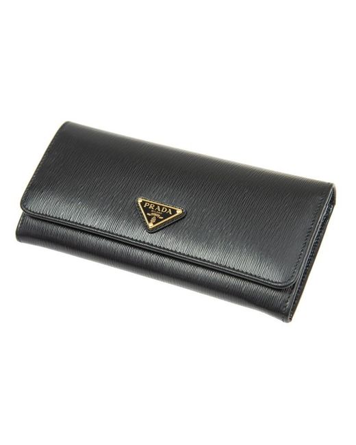 Prada Black Logo Details Wallet