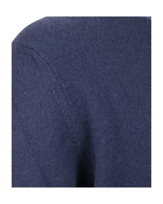 Zegna Blue Crew-Neck Sweater for men