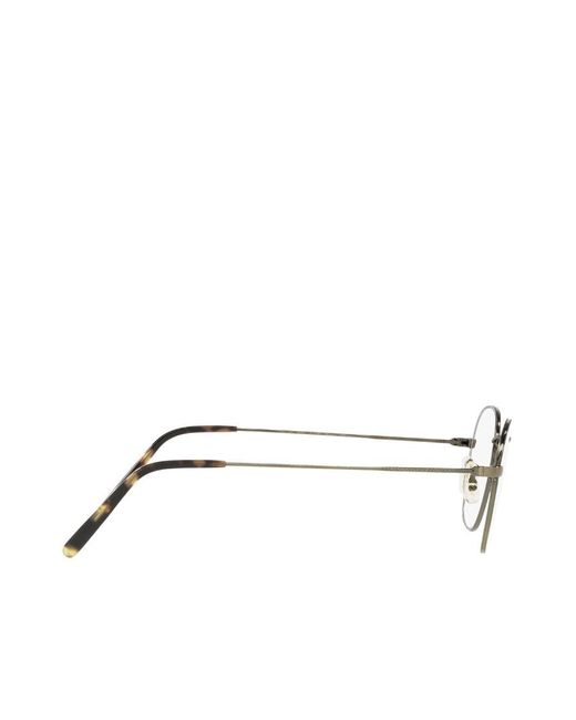 Oliver Peoples White Round-Frame Glasses for men