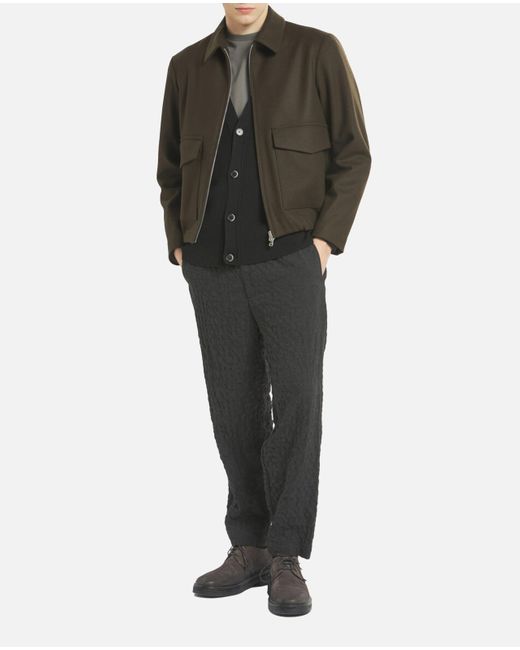 Barena Green Magan Caramal Flap-Pocket Zip-Front Jacket for men