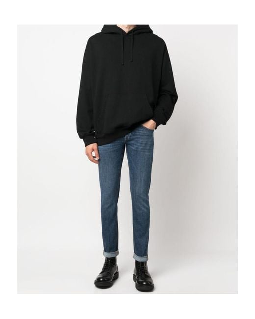 Dondup Blue Low-Rise Cropped Jeans for men