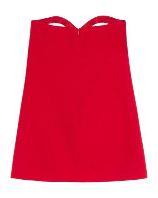 Valentino Embroidered Heart Strapless Mini Dress