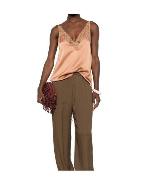 Forte_forte Natural Lace-Trim Camisole Top